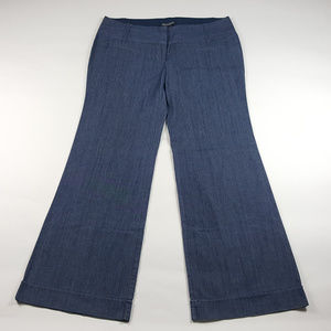 Stooshy Blue Pants Wide Leg Faux Pockets Size 11